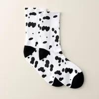 Dalmatian Spots Black and White Patterned Socks