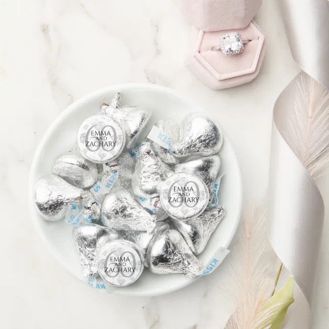 Elegant 60th Diamond Wedding Anniversary Hershey&#174;'s Kisses&#174;