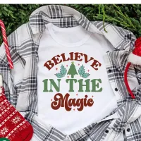 Believe in the magic Retro Christmas Holidays Tri-Blend Shirt