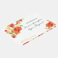 Summer Golden Poppy Wedding Guest Book