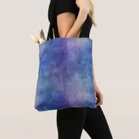 Purple and Blue Abstract Watercolor Style Tote Bag