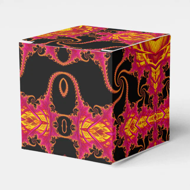 Flamboyant fractal favor boxes