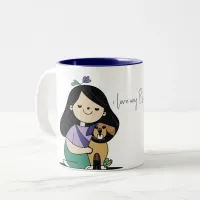 I Love My Dog - Female Edition 1 Two-Tone Coffee Mug