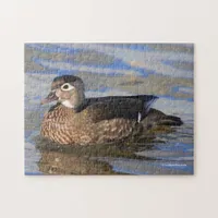 Profile of a Beautiful Wood Duck on the Water Jigsaw Puzzle