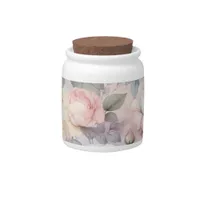 Elegant Rose Blossoms Candy Jar