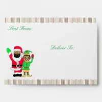 Santa Claus Letters Christmas Card Holiday Envelop Envelope