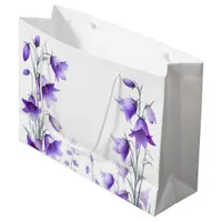 Elegant Purple Flowers  Large Gift Bag