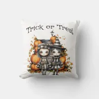 "Trick or Treat" Throw Pillow