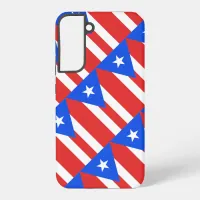 Puerto Rico Flag Tile Pattern Samsung Galaxy S22+ Case