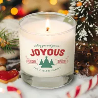 Joyous Holiday Season Fir Trees Red/Green ID580 Scented Candle