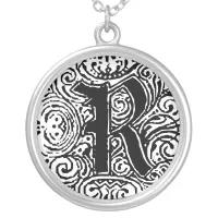 Monarchia "R" Silver Plated Necklace