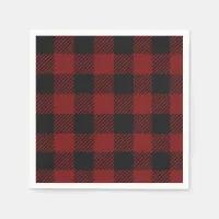 Classic Rustic Red Buffalo Plaid | Country Check Napkins