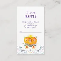 Little Pumpkin Princess Diaper Raffle Baby Shower Enclosure Card