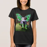 Tired Lyme Disease Warrior with Angel Wings Cell T-Shirt
