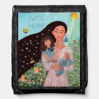 Best Mom Drawstring Bag