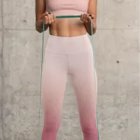 Blush Dusty Pink Gradient Capri Leggings