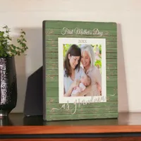 First Mother's Day As Grandma Custom Photo Gift Plaque