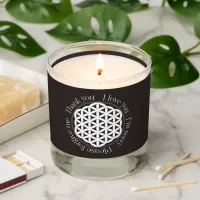 Flower of Life Ho'oponopono Black & White Scented Candle