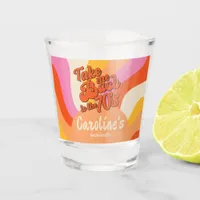 Bach to the 70s Retro Groovy Sunset Bachelorette Shot Glass