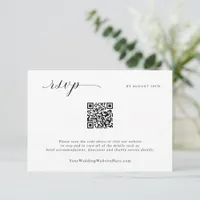 Simple Elegant Minimalist Wedding Mail Back RSVP Card