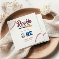 Rookie of the Year Baseball 1st Birthday Party Napkins