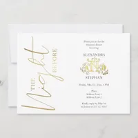 The Night Before Calligraphy Rehearsal Dinner Invitation