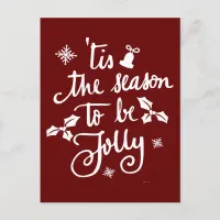 tis the season to be jolly postcard