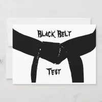 Martial Arts Black Belt Promotion Test Invitation