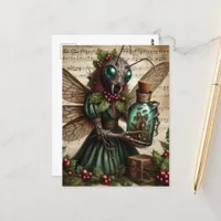 The Creepy Christmas Insect Postcard