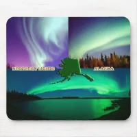 Northern Lights of Alaska Collage Mouse Pad