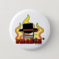 Smokin BBQ lover Pinback Button