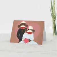 Sock Monkey Wedding(Bowty & Violet) Card