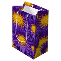 Beautiful Purple Michaelmas Daisies Medium Gift Bag