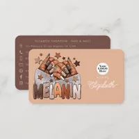 Melanin Chic African American Nail Salon Business Card