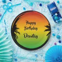 Jamaican Rasta Reggae Caribbean Birthday Paper Plates