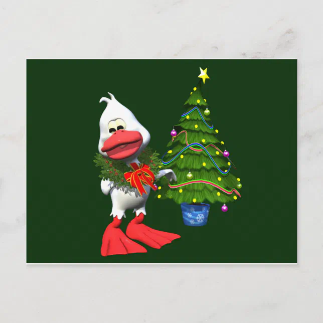 Christmas Duck Holiday Postcard