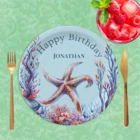 Starfish Under the Sea Birthday Paper Plates