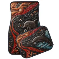 Graceful Dolphin in Motion Car Floor Mat