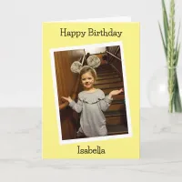 Personalized Photo and name Child's Birthday Card