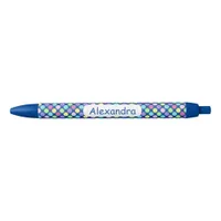 Fun Colorful Polka Dots Black Ink Pen