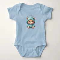 Cute Teddy Bear Cartoon Baby Bodysuit