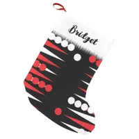 Backgammon Board Game Small Christmas Stocking