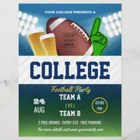 College Football Party change color and add logo Flyer