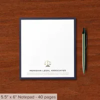 Legal Navy Gold Seal Notepad