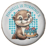 Boy's Birthday Party Otter Themed Personalized Chocolate Covered Oreo