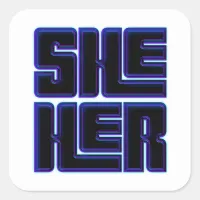 She Her Big and Bold  Square Sticker