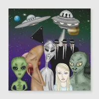 Different Alien Species, UFO, Planets Artwork