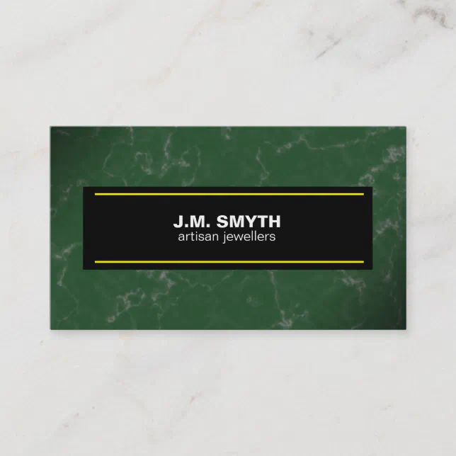 Emerald Green Marble Business Card