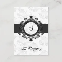 silver monogram  Gift registry  Cards