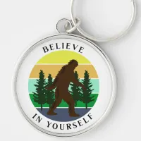Believe in Yourself | Vintage Sunset Bigfoot   Keychain